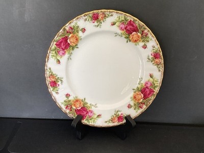 ROYAL ALBERT OLD COUNTRY ROSES Set of 4 Dinner Plates 10 3/8'' Gold Trim (G14**)