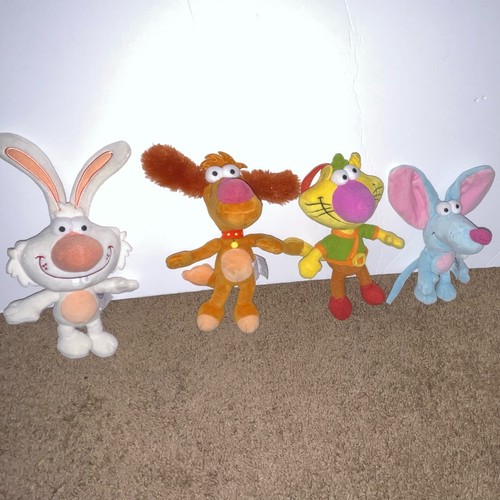 Nature Cat Plush PBS Tomy Lot of 4 Multicolor Nature Cat, Hal, Squeeks & Daisy