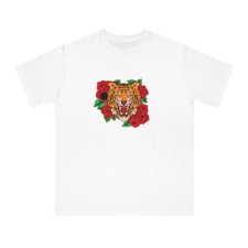 Fierce Tiger Rose Unisex Organic T-Shirt | Eco-Friendly Fashion, Animal [...]
