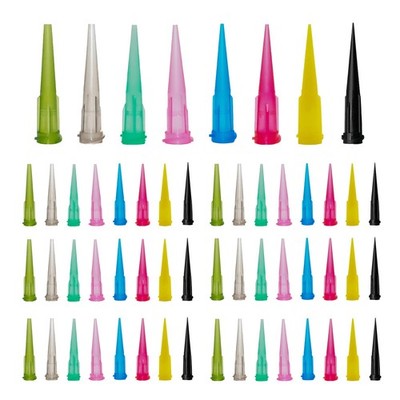160 Pcs Plastic Tapered Pinhead, Blunt Tip Liquid Dispenser Needles 8 Sizes D...