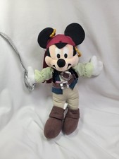 Disney Mickey Mouse Jack Sparrow Pirates Of The Caribbean Plush Disney Parks 12"