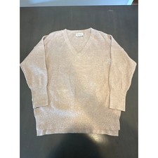 Abercrombie and Fitch Sweater Womens S Brown Soft AF Tunic V Neck Knit Pullover