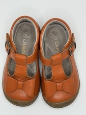 L'Amour Emma Classic Mary Jane Spicy Orange T-Strap Bow Shoes, Girl's Size 5