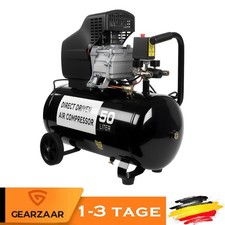 50 L Druckluft Kompressor Ölhaltig für Bohren mit Werkzeugsatz zwei Luftauslässe