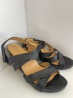 L'Amour Des Pieds Womens Leather Strappy Wedge Sandals Black Size 10 — photo 1