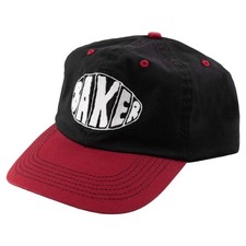 Baker Hat Sprayed Oval Black Red Skateboard