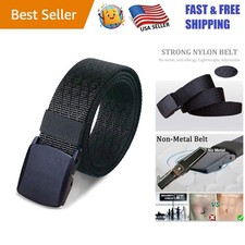 Lightweight Men's Military Web Belt with Nickel-Free Buckle - Perfect for Travel