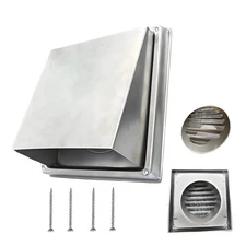 4" Dryer Vent Cover Outside 304 Stainless Steel Dryer Vent Cover with Metal L...