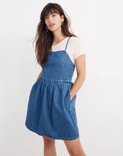 NEW Woman's Dresses Madewell Denim Cross-Back Sundress Size 4
