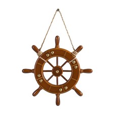 Nautical Wheel Wall Decor Ready to Hang Wooden Steering Wheel Decoration Beach