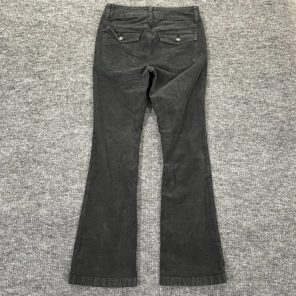 Pantalones de pana American Eagle tiro alto Kick Boot para mujer talla 8 bolsillos con solapa Foto 3 de 4