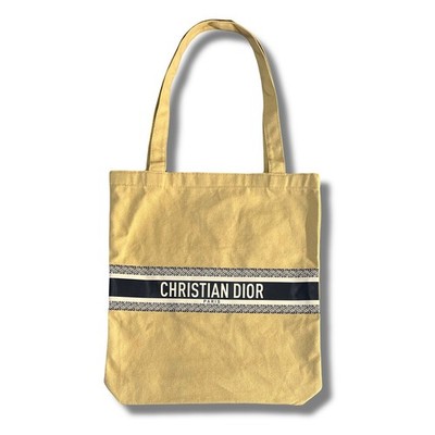 Christian Dior Around the World Tote Bag Beige Knit Logo GWP NWT Limited
