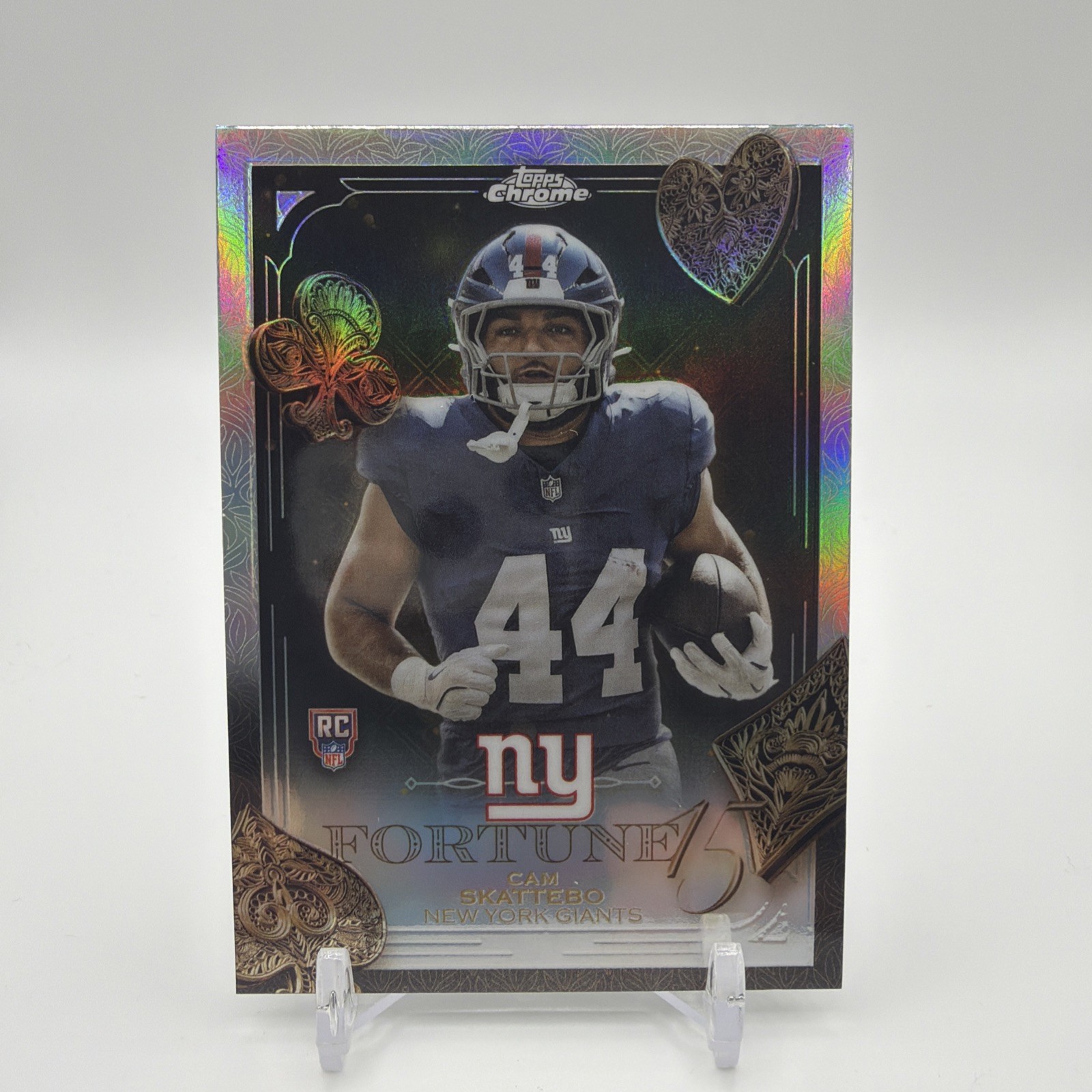 Cam Skattebo Topps Chrome Fortune 15 #27 Refractor