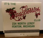 Michigan Bean Co. Raspberries Club matchbook Fenton Michigan very good condition — photo 2