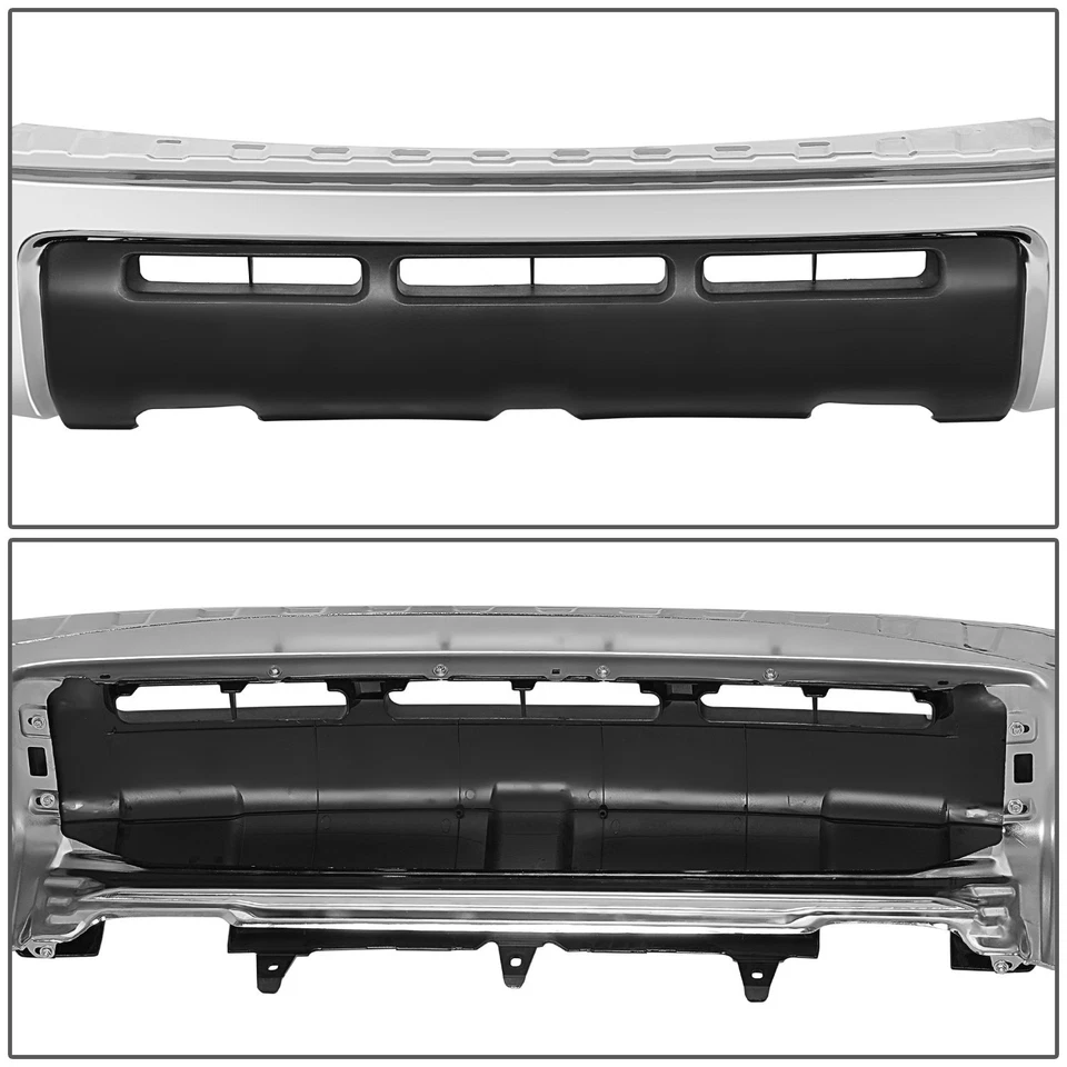 Front Chrome Bumper Face Bar+Lower Valance For 10-13 Toyota Tundra w/o Sensor - Image 4 of 4