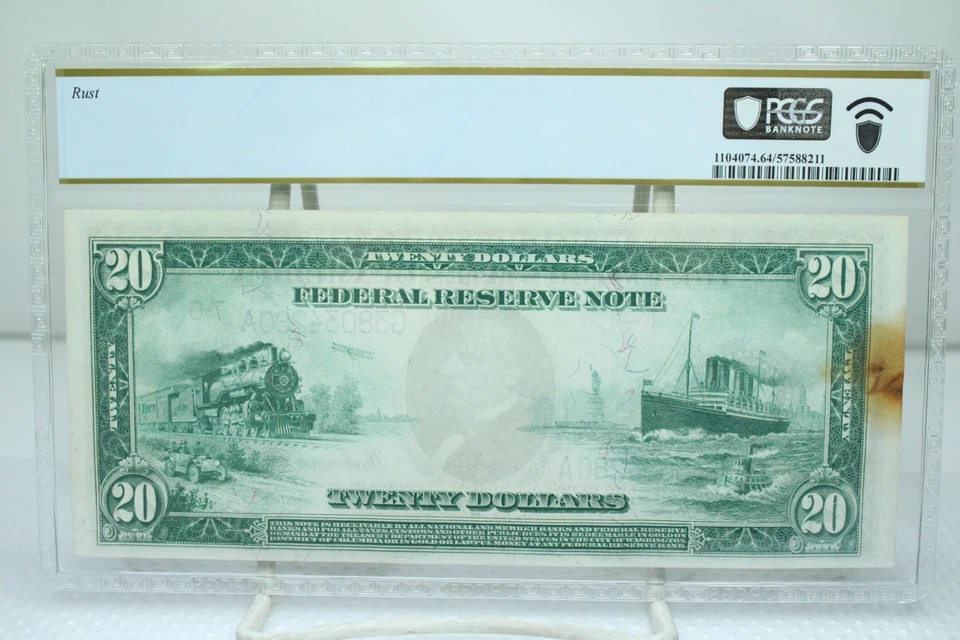 1914 $20 Federal Reserve Note Chicago Fr#991A PCGS 64 Detail #4280 - Image 2 of 2