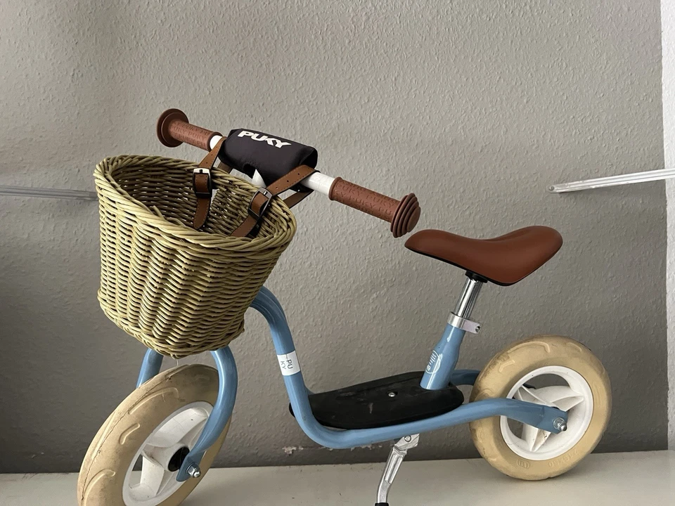 PUKY Retro classic Blue Laufrad LRM 8 Zoll ab 2 Jahren mit Körbchen - Bild 3 von 4