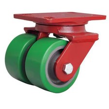 Hamilton S-Hs2-4Db Dual Whel Castr, Plyurthan, 4 In., 1500 Lb.