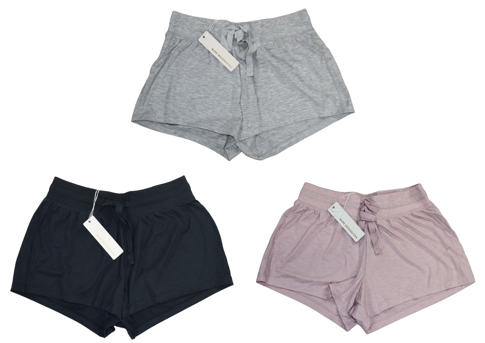 Bare Necessities Jersey Knit Drawstring Waist Loungewear Womens Sleep Shorts NWT