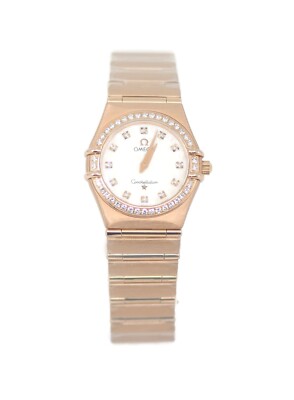 Omega Constellation Diamond 18K Rose Gold Watch 