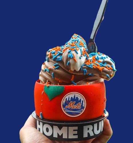 New York Mets Souvenir Home Run Apple Ice Cream Bowl: By Whirley Drink Works - Picture 3 of 4
