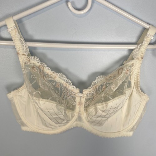 Reggiseno Chantelle pizzo sfoderato 34DDD bianco ferretto cinturino regolabile sexy graffetta - Foto 13 di 16