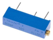 Image of 1 x Bourns 3006P-1-502LF 5kΩ Trimmer Potentiometer 0.75W Side Adjustable