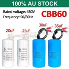 CBB60 Wired Capacitor Start Run Motor Generator Compressor 20-35uF 450V 50/60Hz