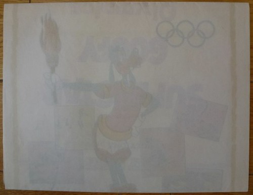 DONALD ET DINGO CHAMPIONS OLYMPIQUES Disney 1972 Affiche Originale 34x76 Daybill - Picture 4 of 4