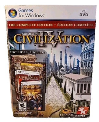 Sid Meier's Civilization IV: The Complete Edition (4 In 1) Windows PC/ DVD