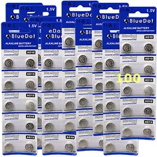 LOT 100 ~ SR54 SR1130W 189 L1130 SB-BU Alkaline Coin Watch Battery SHIPS FROM CA