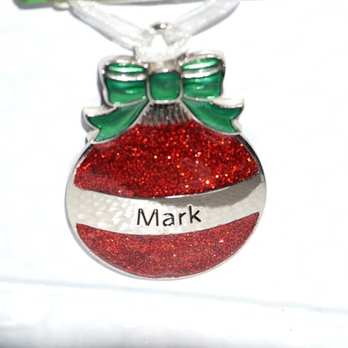Ganz Metal Christmas Ornament Ball Red Personalized Pick Name Collectible NWT JB - Picture 61 of 72