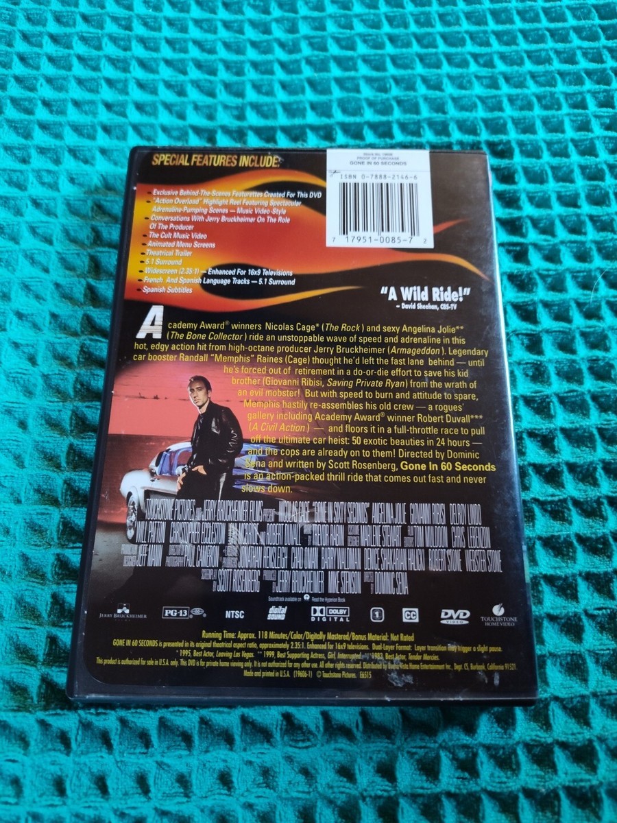 Gone in 60 Seconds,DVD,WIDESCREEN,Pg-13 | eBay Gone in 60 Seconds,DVD,WIDESCREEN,Pg-13 | eBay