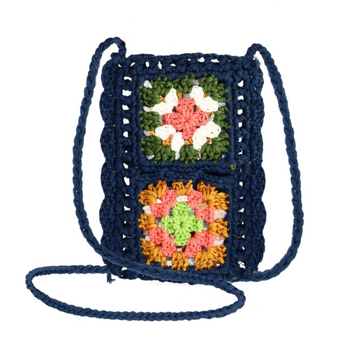 Cross-body Bag for Phones Coloured Patterns WavePocket Series Blue - Picture 2 of 6