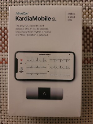  KardiaMobile 6L Personal EKG AliveCor AC-019-NUA-A Heart Monitor NEW SEALED 