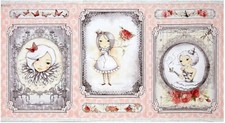 Parche Niña La Vie En Rose Rosa 23" Panel 100% Algodón Tela por Panel