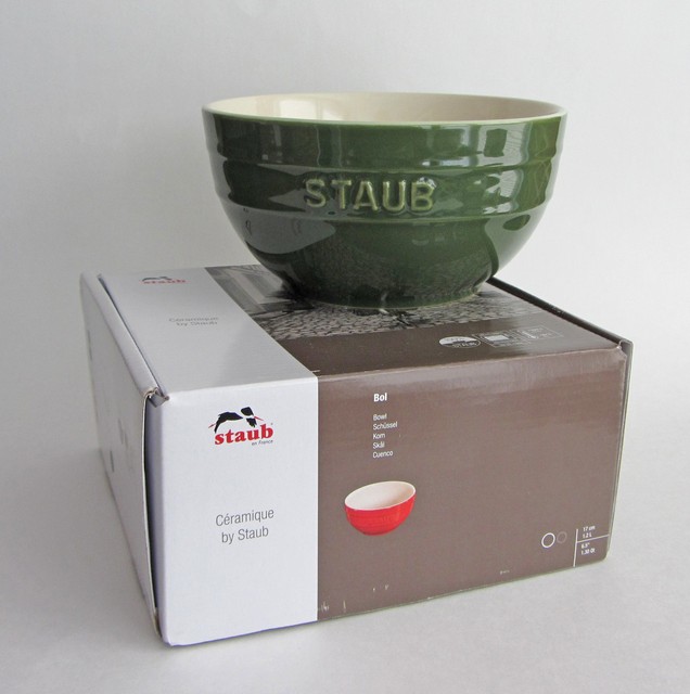 STAUB Large Ceramic SOUP/SALAD/CEREAL Bowl 6.5" (17cm) 1.2 Qt. Basil