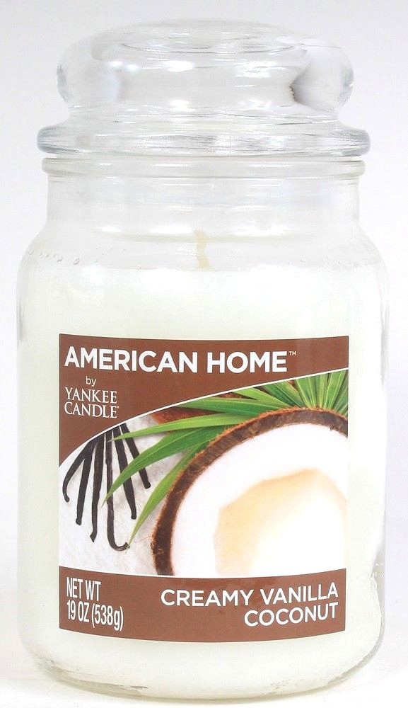 1 American Home By Yankee Candle 19 Oz Creamy Vanilla Coconut Glass Jar
