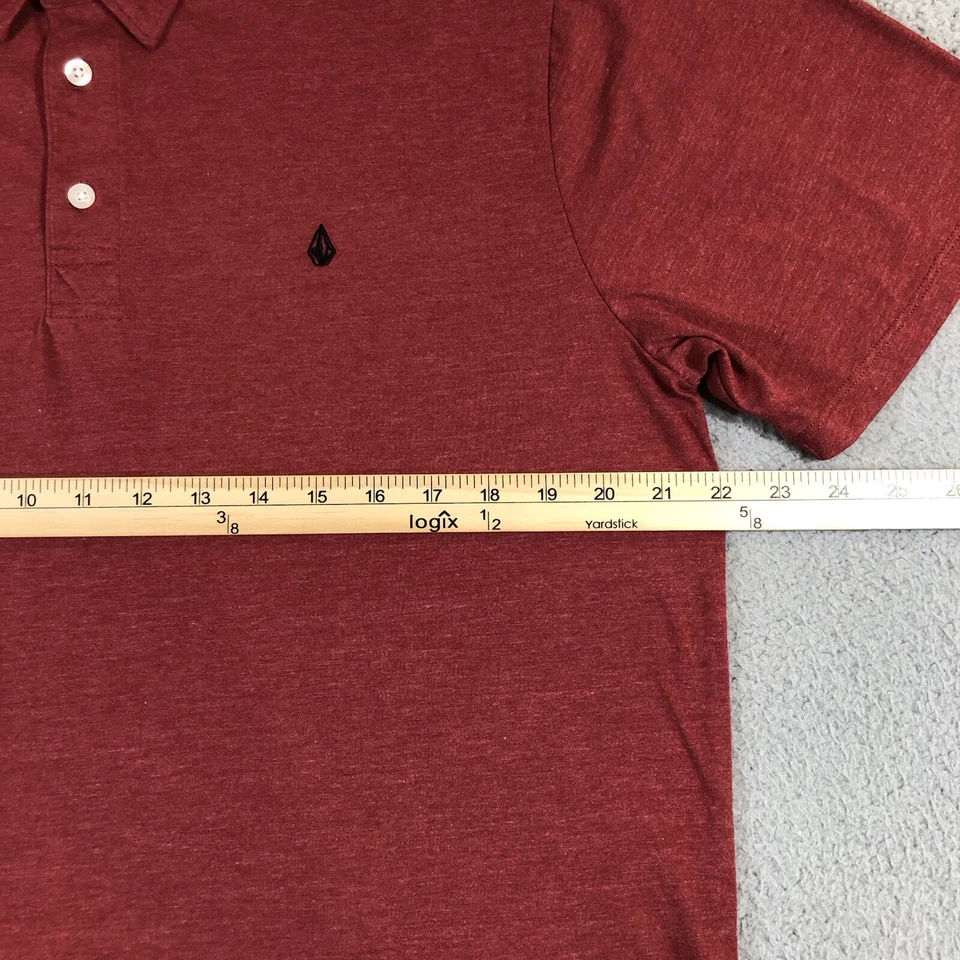 Volcom Polo Shirt Men's XL Red Short Sleeve Soft Collared Breathable Golf Rugby - Image 3 of 4