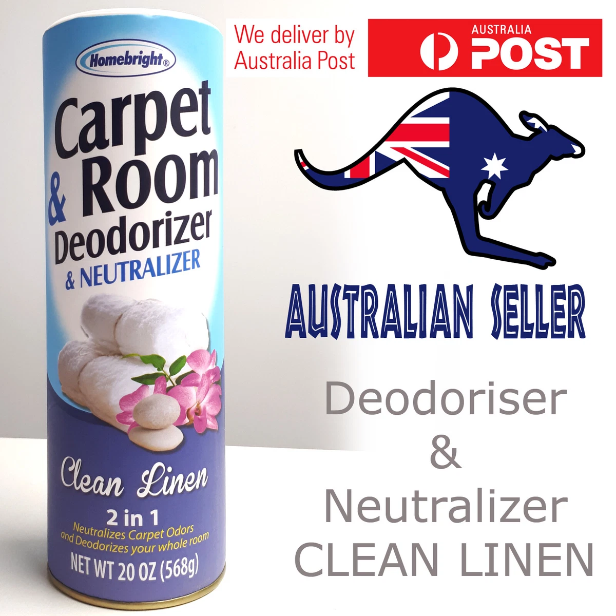 Carpet Room Deodoriser Neutraliser Powder 2 in 1 Shake Vac