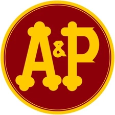 A&P Grocery Stores 1972 Style Logo NEW Sign 28" Dia. Round USA STEEL