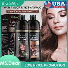 Hair Dye Shampoo 3 in 1 Hair Shampoo Instant Hair Dye Herbal Ingredients Gift US