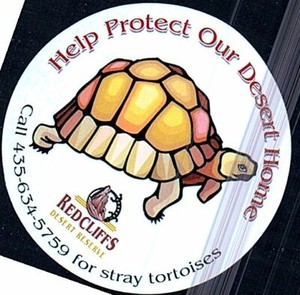 NICE SMALL STICKER   RED CLIFFS DESERT RESERVE "HELP PROTECT OUR DESERT HOME"