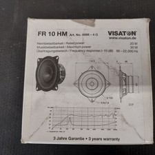 Visaton Fr 10 Hm - 4898 4" (10mm) Dual Cone 4 Ohm Speaker