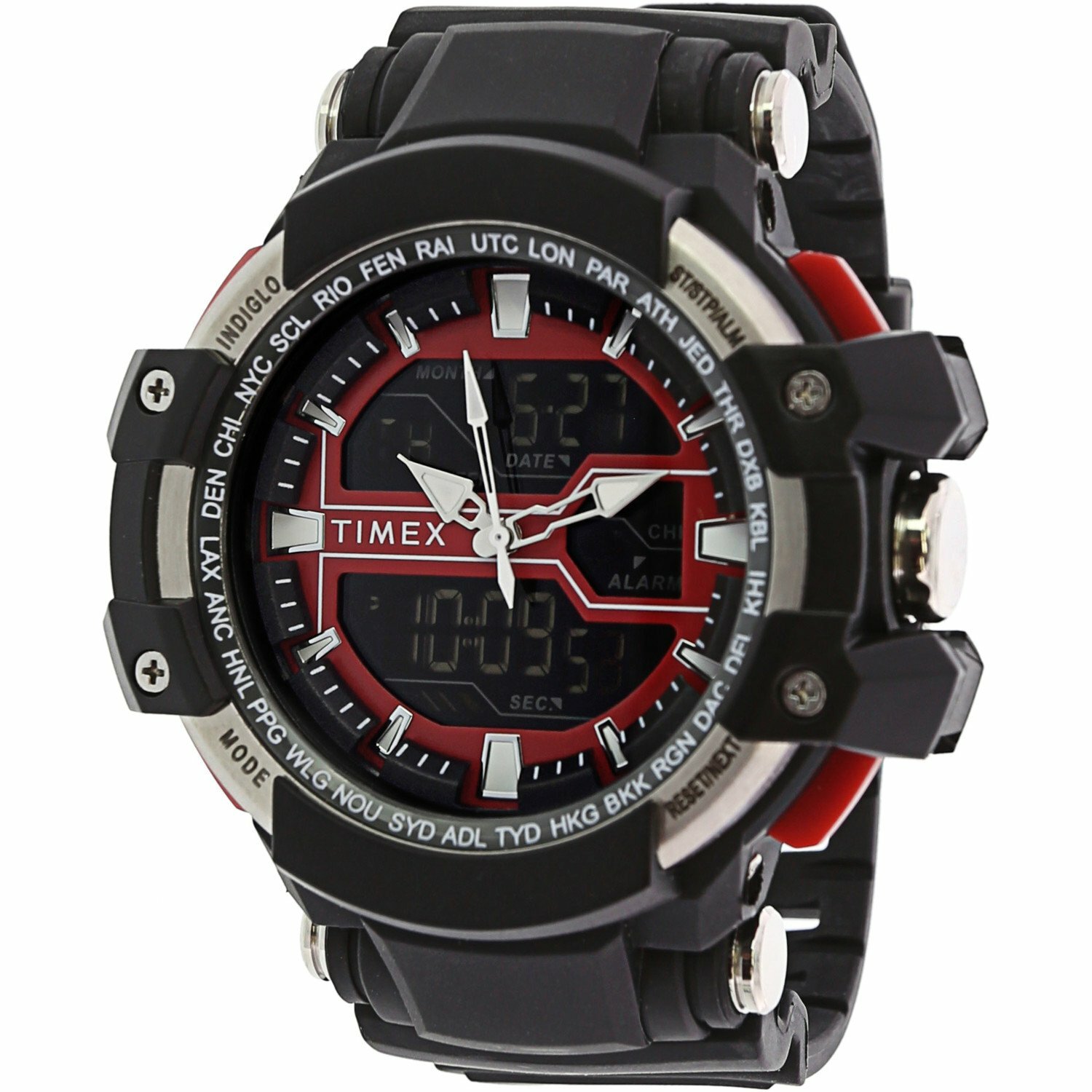 timex men's tactic dgtl big combo resin strap watch