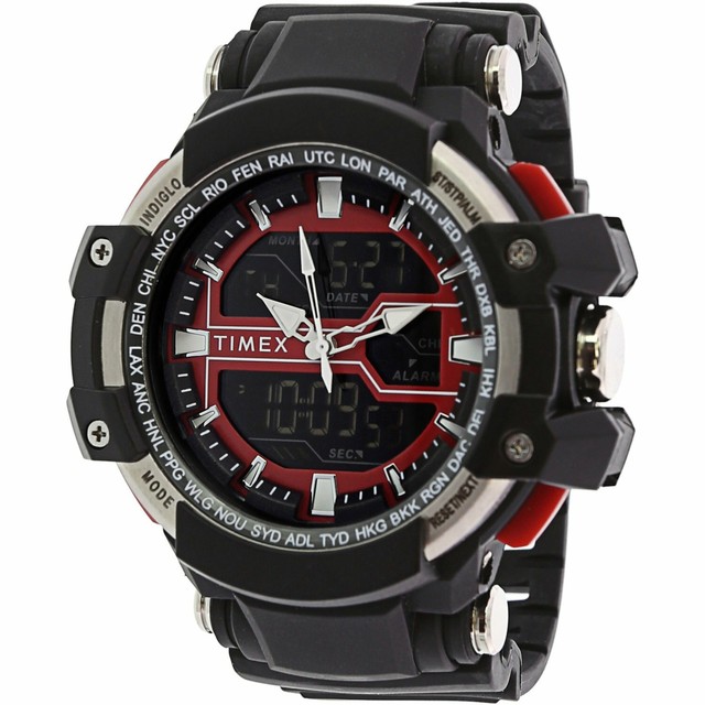 timex men's tactic dgtl big combo resin strap watch
