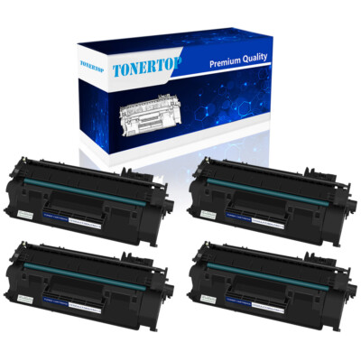 4 Pack CF280A 80A Black Toner Cartridge Fits For HP Laserjet Pro 400 M401n M401a