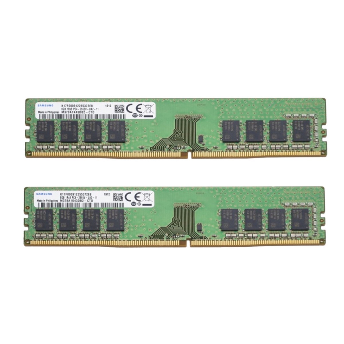 16GB (2X 8GB ) Samsung DDR4 2666MHz PC4-21300 UDIMM Memory RAM