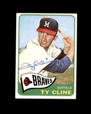 Ty Cline Signed 1965 Topps Milwaukee Braves Autograph