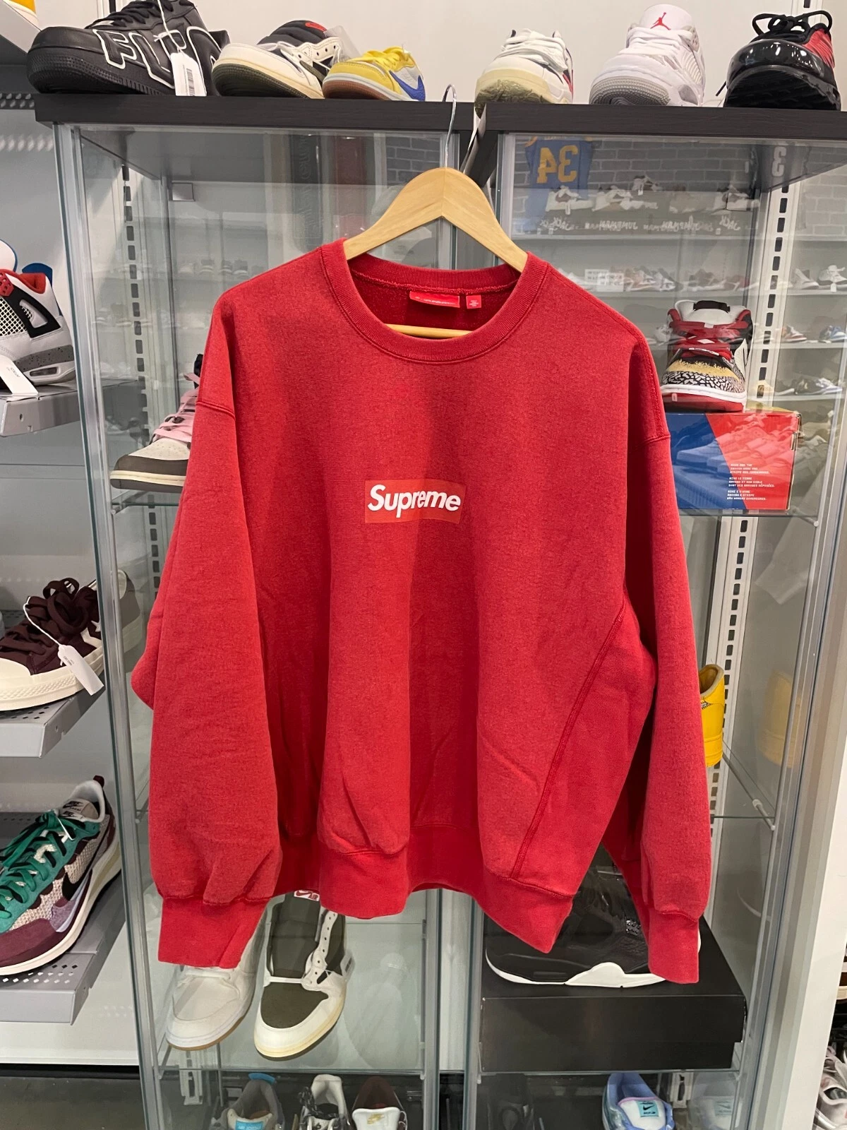Col rond Supreme rouge taille XL
